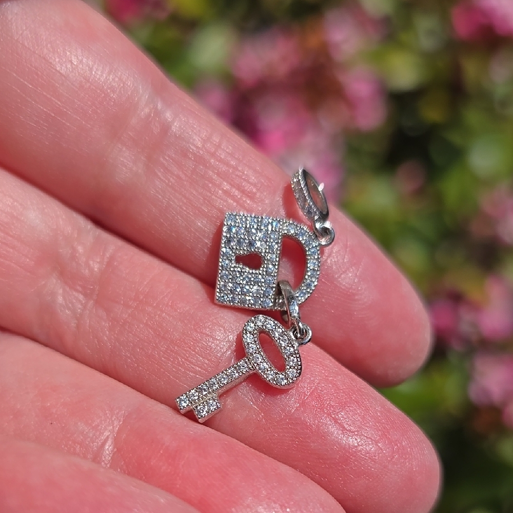 Sterling Silver Lock And Key Pendant
